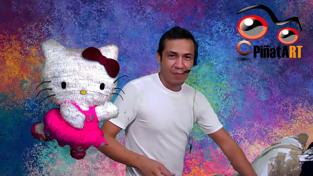 tutorial como crear la forma hello kitty completo Piñata pinata,