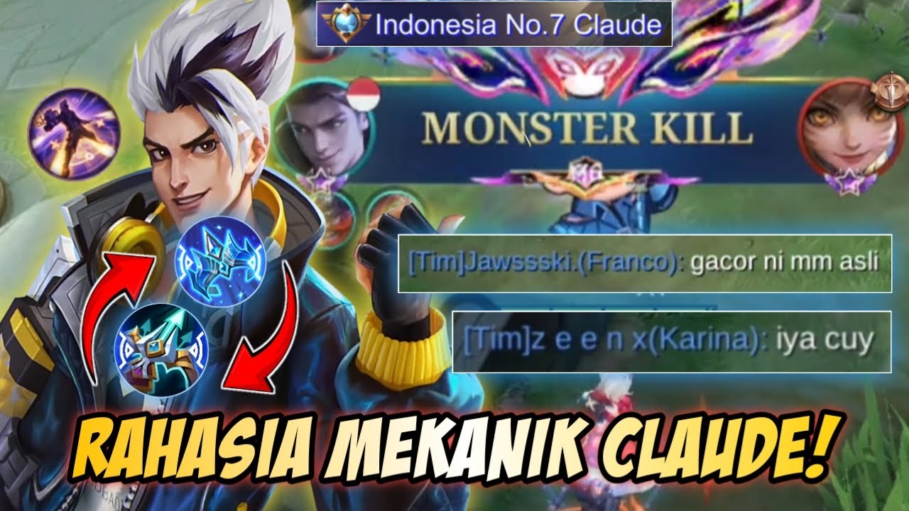 RAHASIA MAIN CLAUDE SEPERTI PRO PLAYER! ROTASI, MEKANIK & MACRO! | TOP GLOBAL CLAUDE - MLBB
