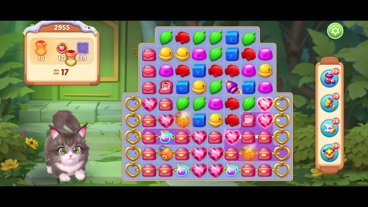 Kitten Match level 2955　パズにゃん　レベル2955