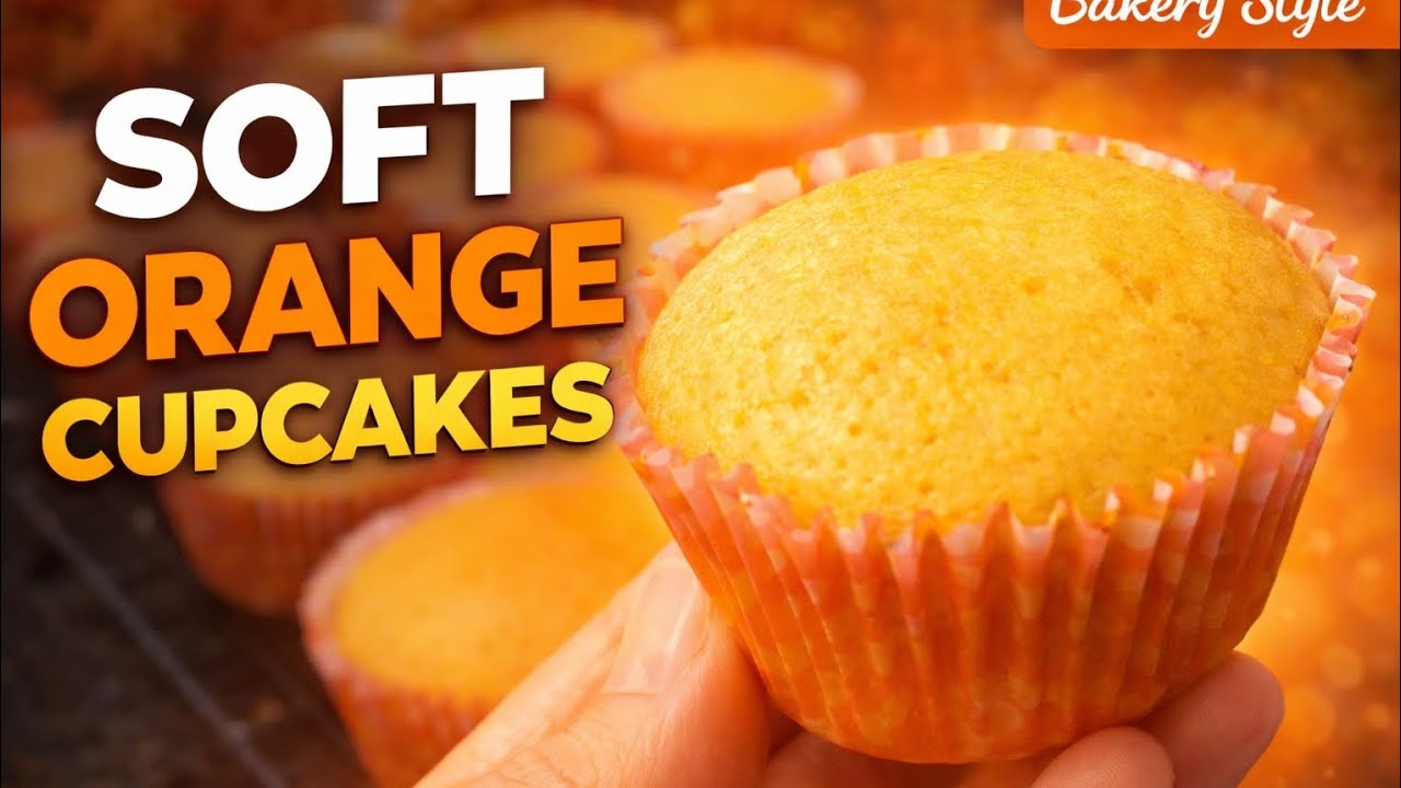 ✨ Bakery Style Orange Cupcakes🍊🧁| Soft, Fluffy & Zesty Delight |Easy Homemade Recipe|Classic Cuisine