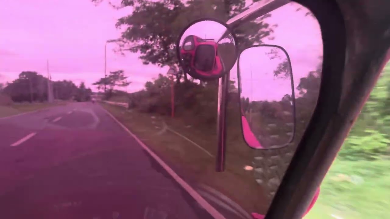 Riding in a tricycle in Isabela Philippines 