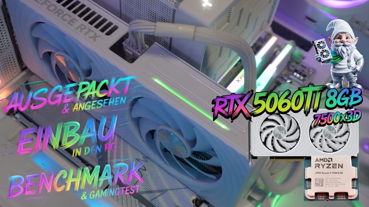 Palit RTX 5060 TI 8GB | ausgepackt | eingebaut | getestet | 7500X3D