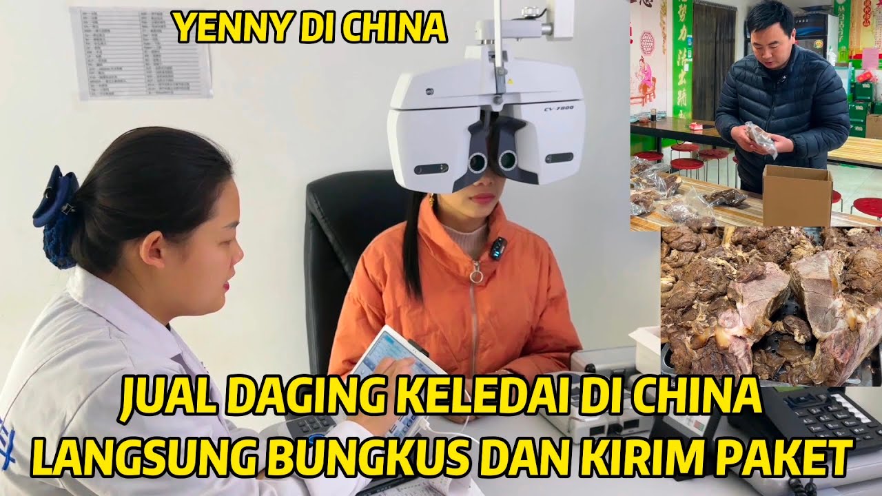 JUAL DAGING KELEDAI BERSAMA SUAMI DAN PERGI PERIKSA MATAKU, PULANG NYA NGUMPUL DAN MAKAN HOTPOT