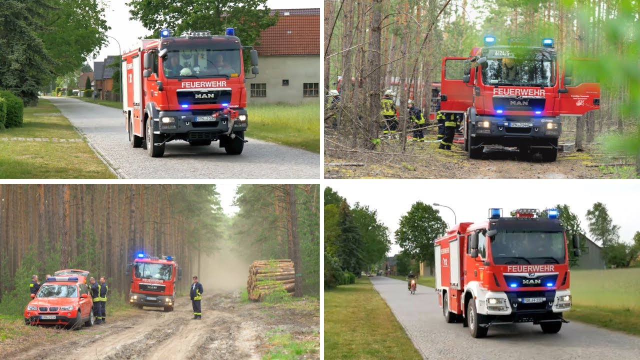 +++ Waldbrand bei Groß Schacksdorf +++ Einsatzfahrten FF Forst / Amt Döbern Land 21.05.23