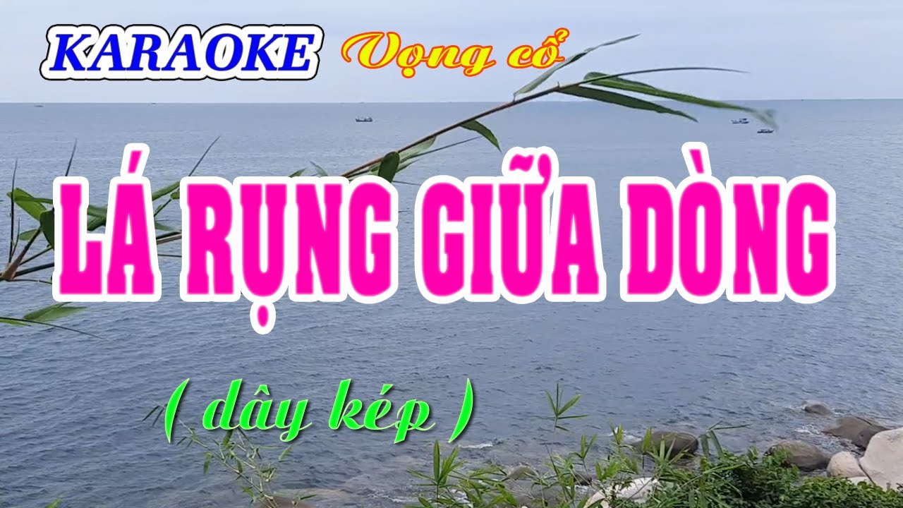 KARAOKE   LÁ RỤNG GIỮA DÒNG ( Dây kép )