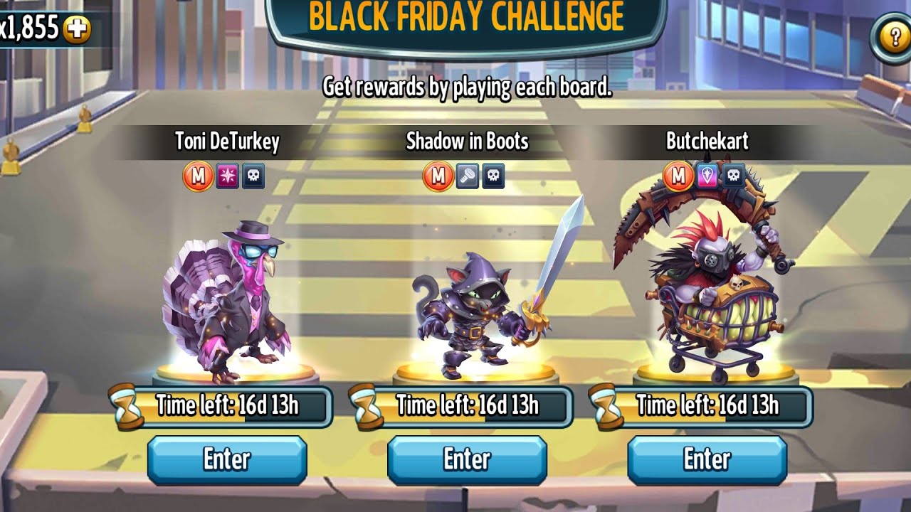 Monster legends Black FRlbAY CHallenge (x1855) Team Marathon Flamevalve Butchekart 17.11.2025 Lis