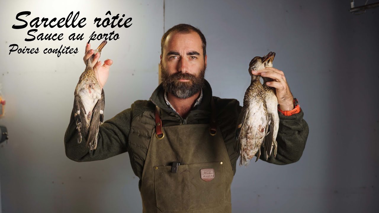 CUISINE DE GIBIER : Sarcelle r&ocirc;tie, poires confites & sauce au Porto &ndash; recette compl&egrave;te