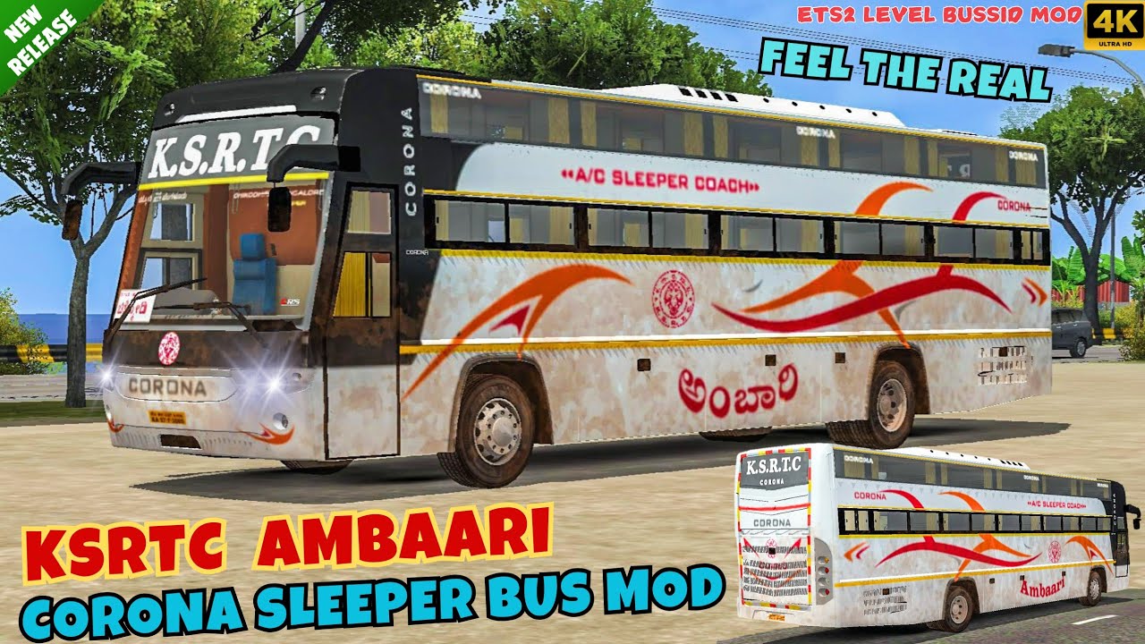 KSRTC Ambaari Corona Sleeper Bus Mod Download Bus Simulator Indonesia