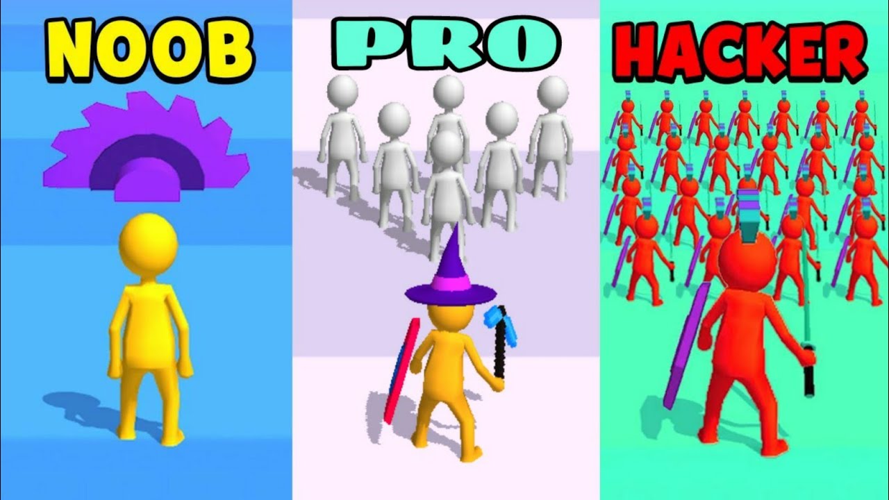 Noob VS Pro VS Hacker / Join clash 3D