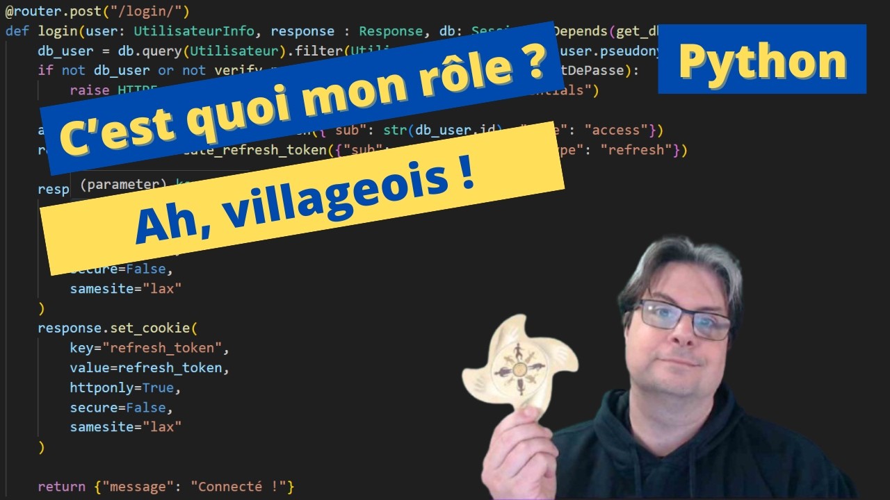Python et FastAPI : Notion de rôle et token en httponly