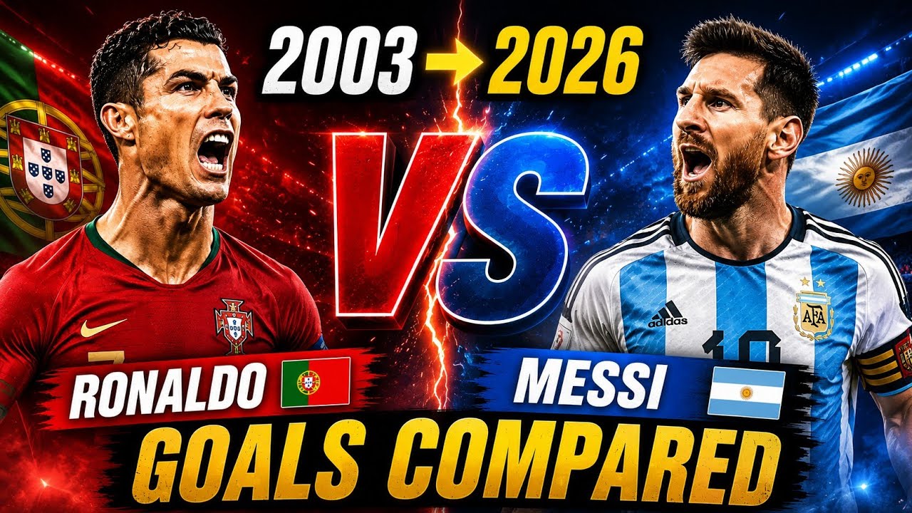 Cristiano Ronaldo vs Lionel Messi | Career Goals Year by Year (2003&ndash;2026) ⚽ GOAT Comparison