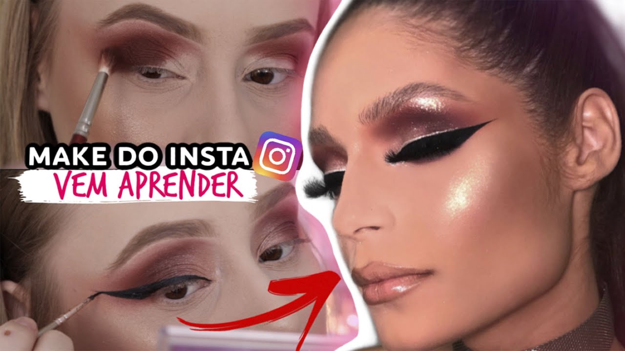 MAQUIAGEM PRO do instagram ESFUMADO e DELINEADO GATÃO | Amanda Pastore