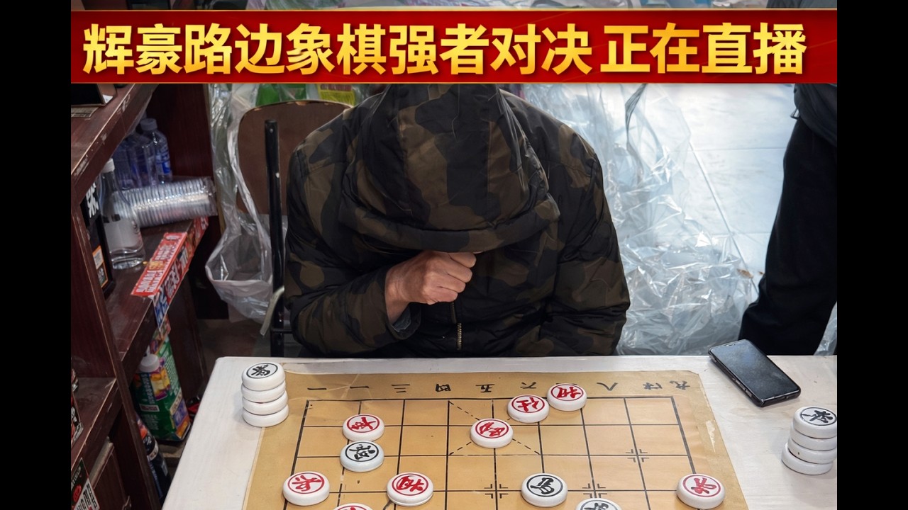辉豪路边象棋强者对决正在直播