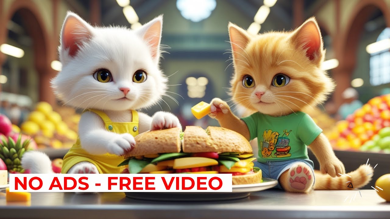 Kittens travel around the world, Relaxing Music for Focus & sleep | 4K | 10 MINS | 3D Cinematic