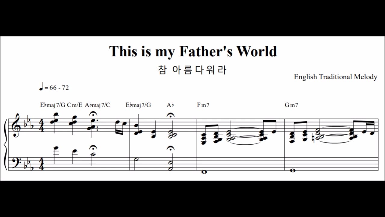 [gospel piano] This is my Father's World (sheet music)