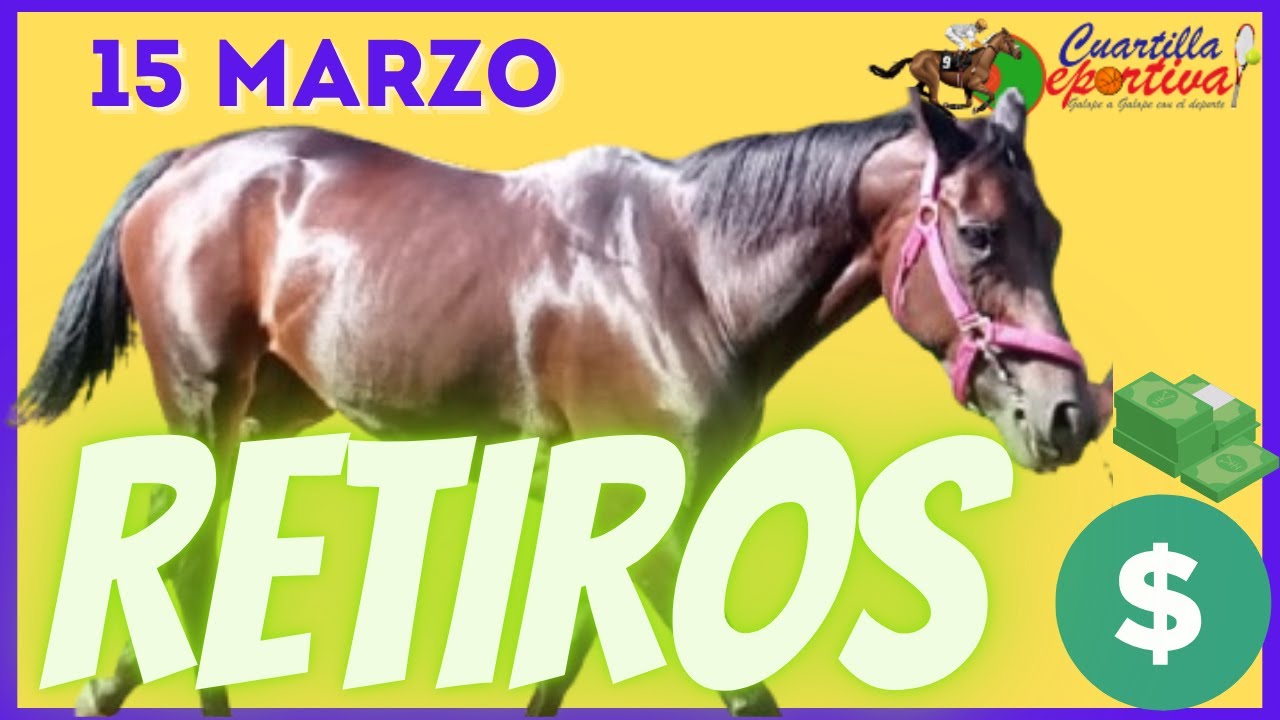 🏇🏇🏾RETIROS Caballos del SÁBADO 15 marzo en el V Centenario🏇🏾💲3.9 millones💲en el poolpote💲