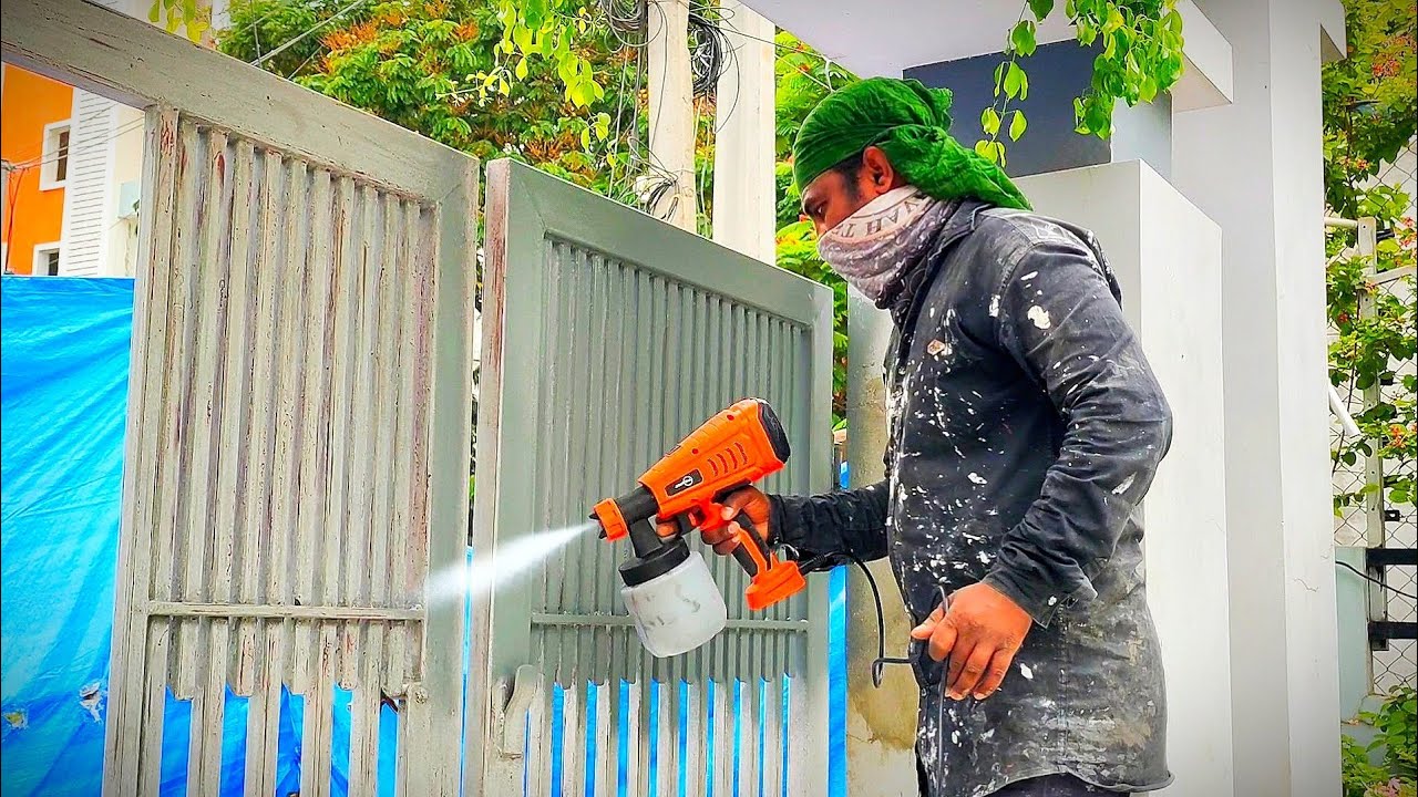 main gate painting process | spray painting machine for home use
