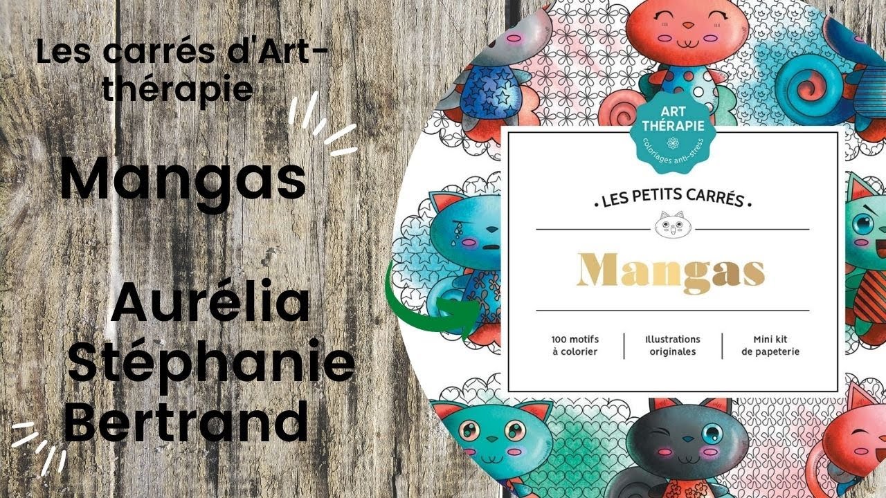 Mangas - Aurélia Bertrand for Hachette // Adult Colouring Book Flip Through