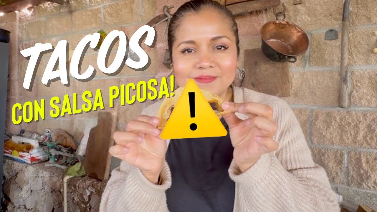 Así son los TACOS con salsa picosa de Lagos😋🌶️ y CARNITA ASADA!🔥