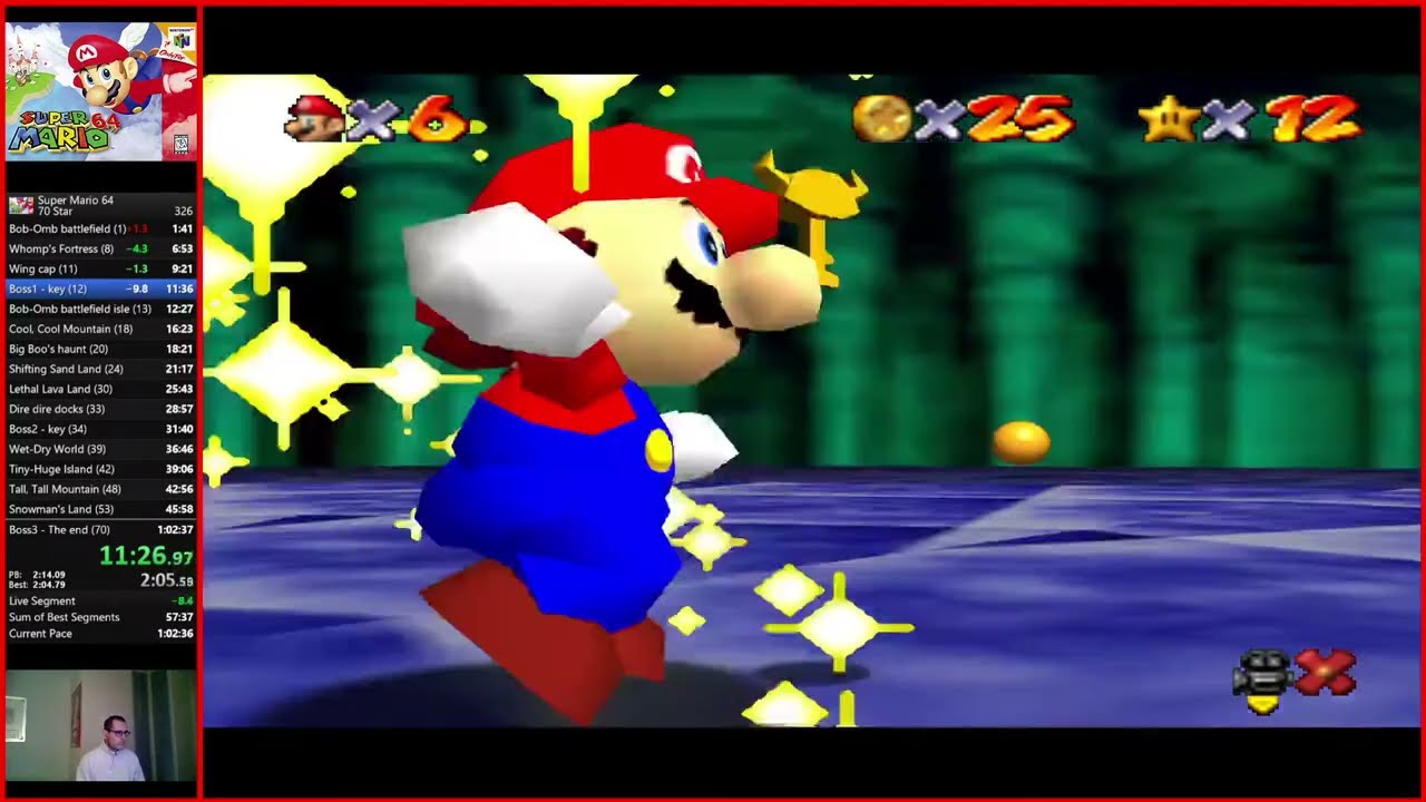 Super Mario 64 - 70 stars  1:00:42