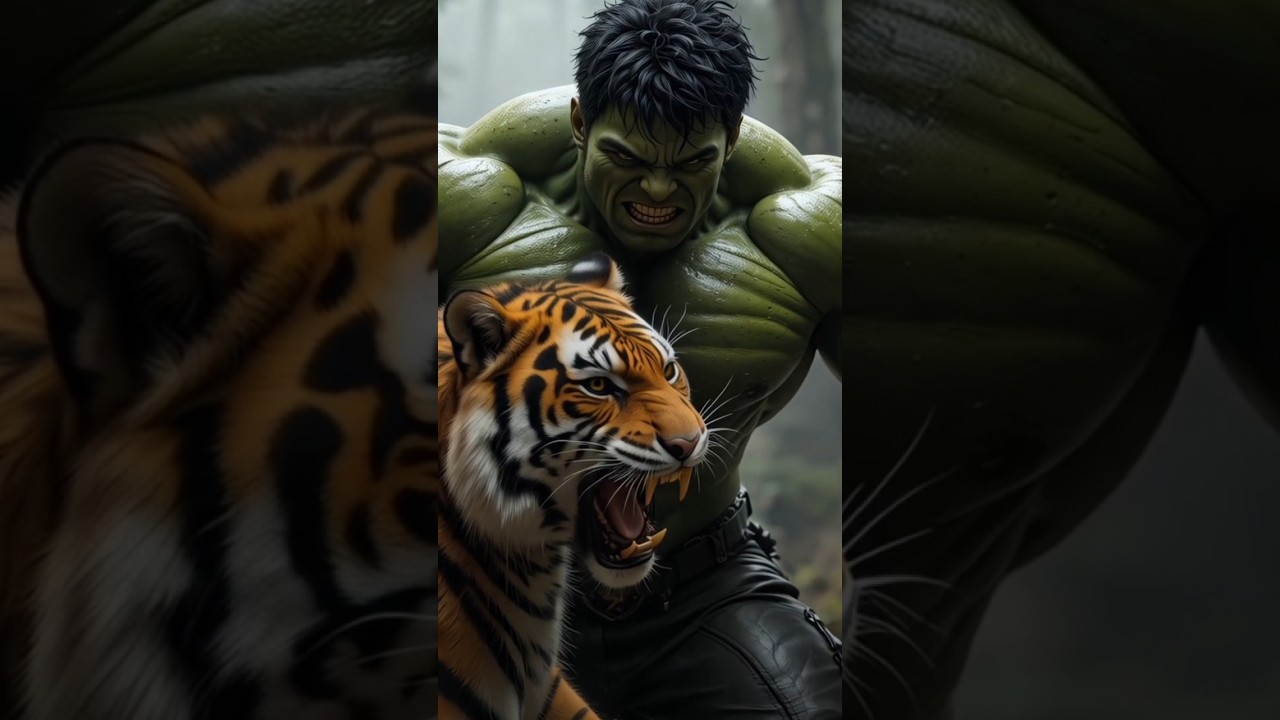 Hulk vs tiger fight 