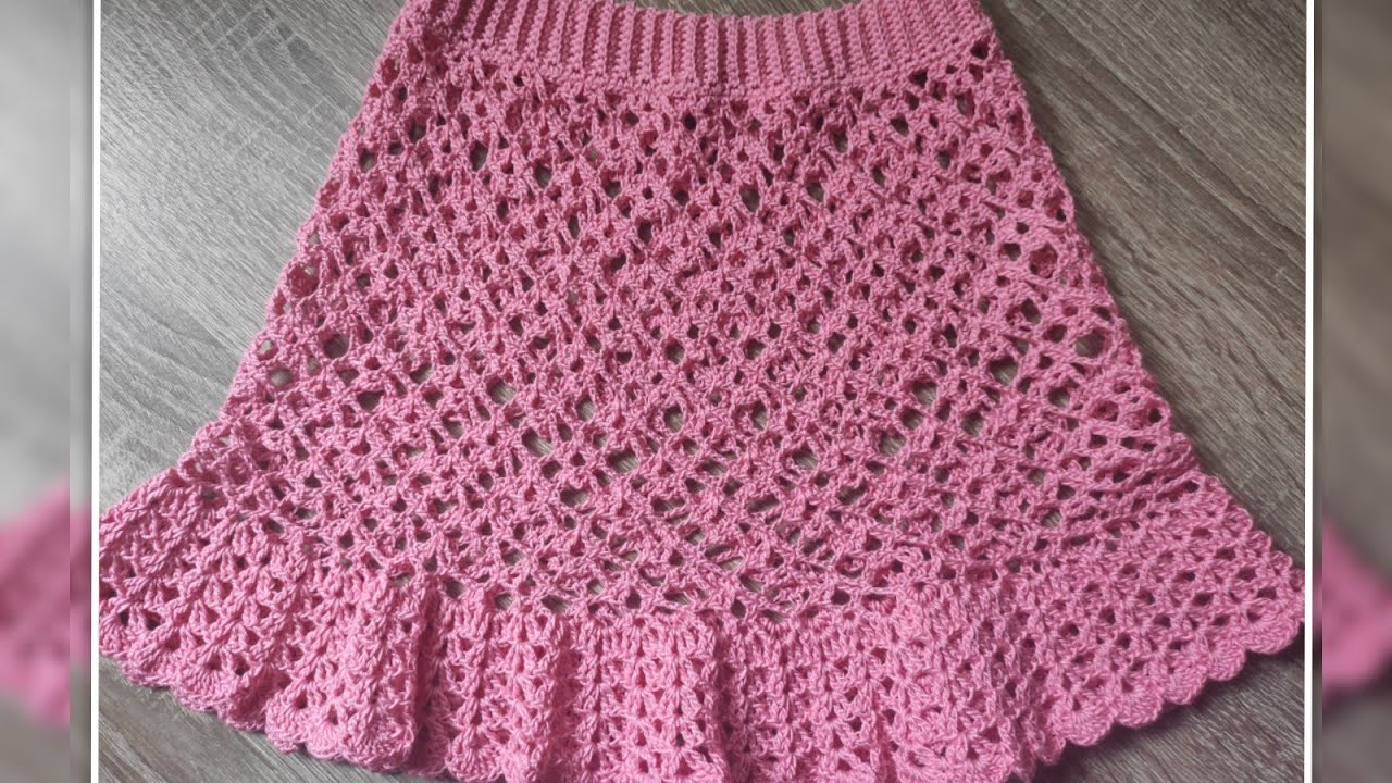 Lecția 35 .Croșetăm o fustiță frumoasă//Crochet
