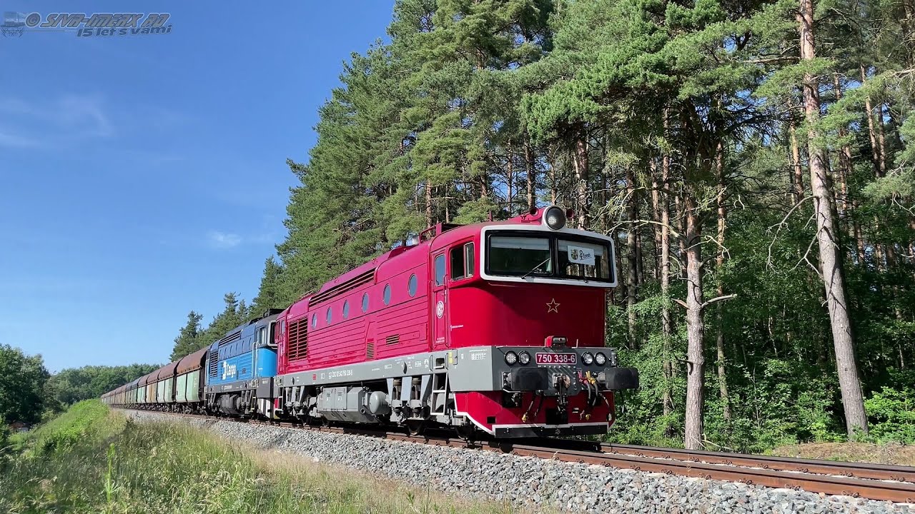 Nákladní vlaky a odklony na trati 160 - červen 2025