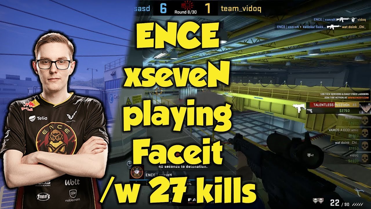 CS:GO - ENCE xseveN playing Faceit with 27 kills * Nuke