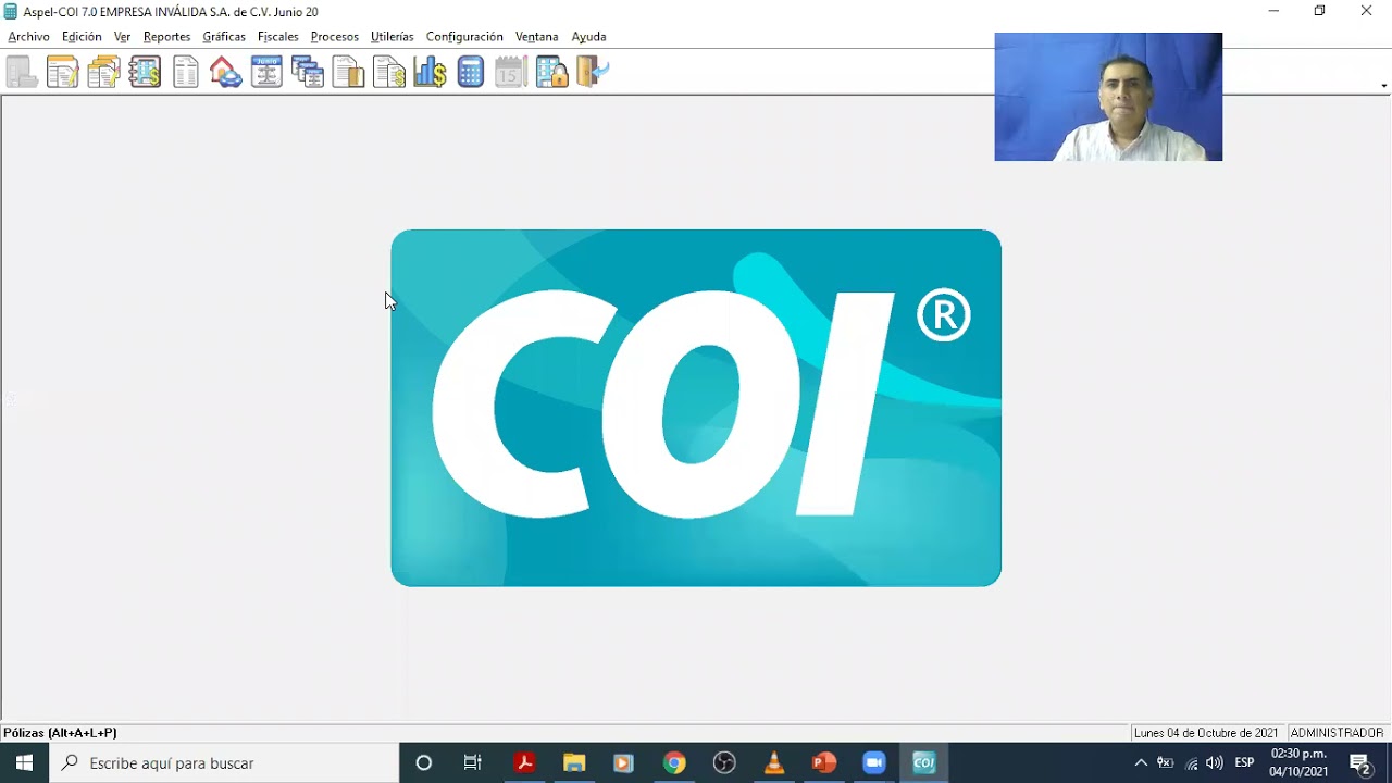 Aspel COI| Asiento de Apertura