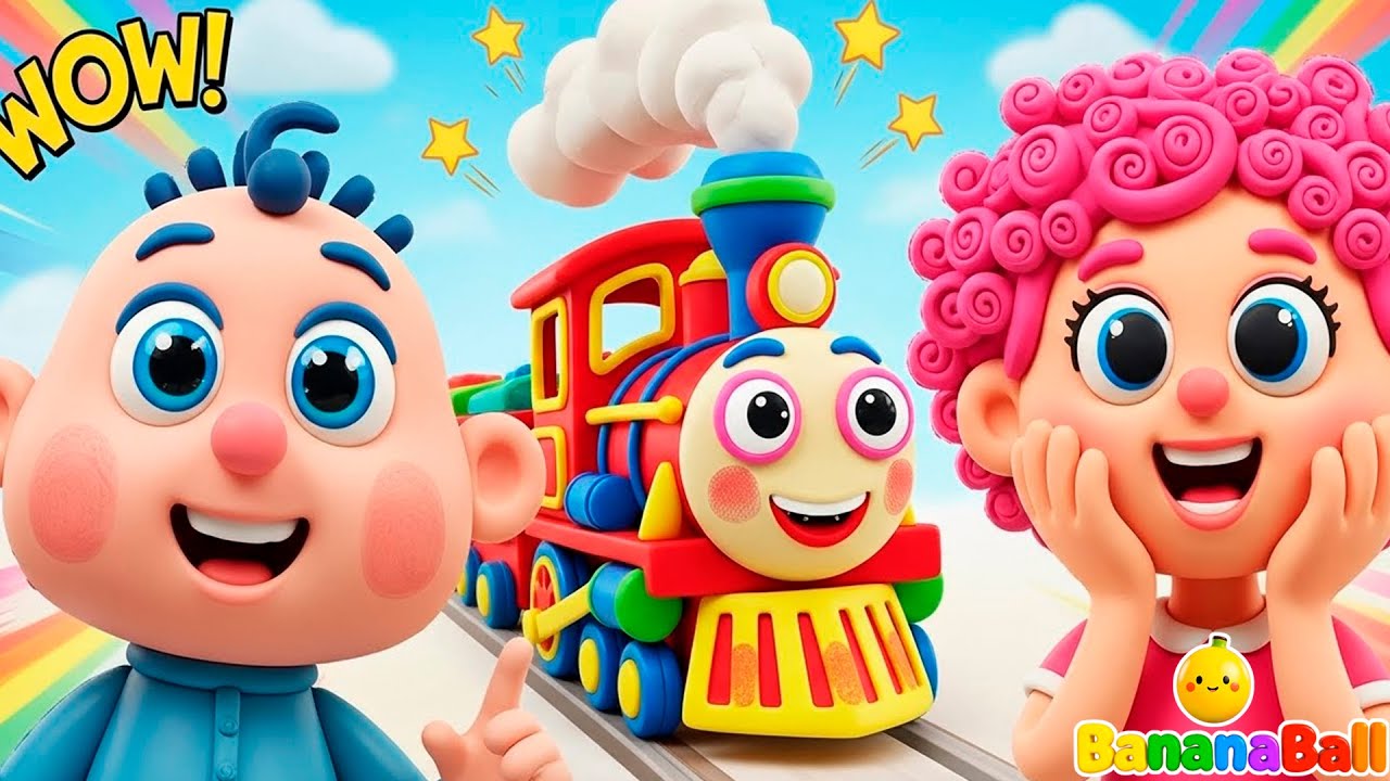 Toy Train Choo Choo Song 🚂 Preschool Music | BananaBall Nursery Rhymes