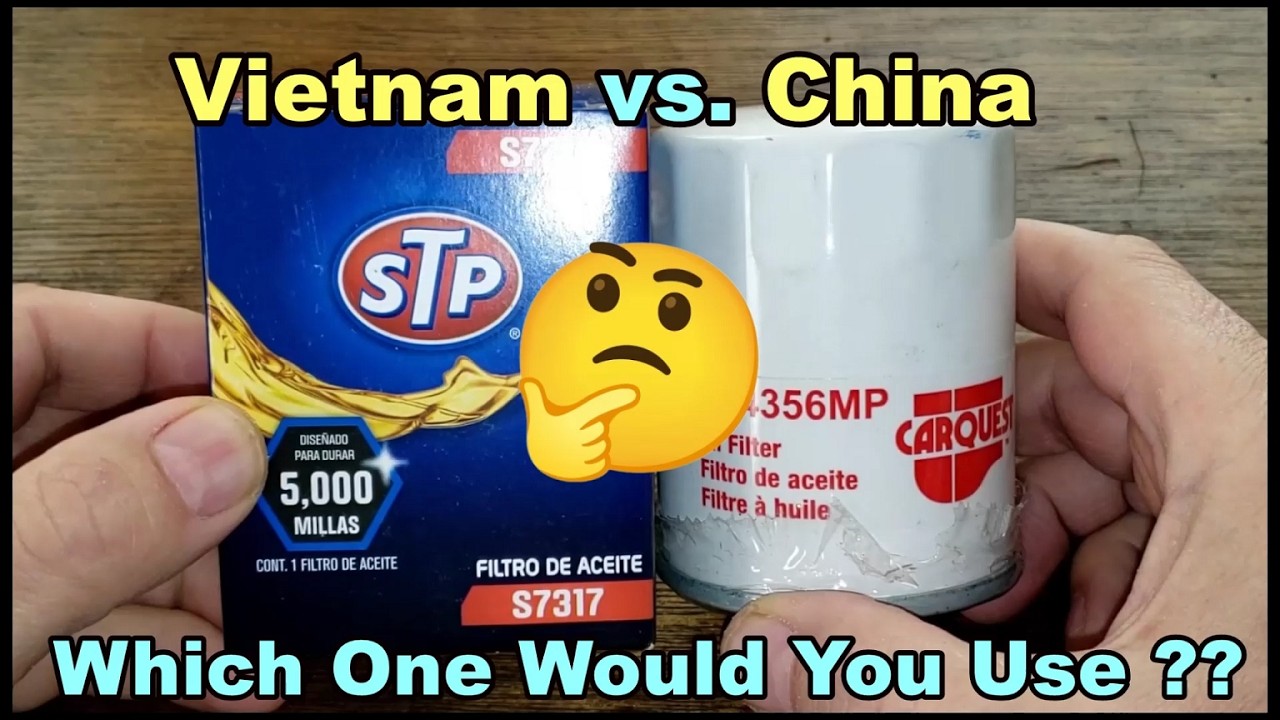 Сравнение масляных фильтров STP S7317 (вскрытый) и Carquest R84356MP (вскрытый).