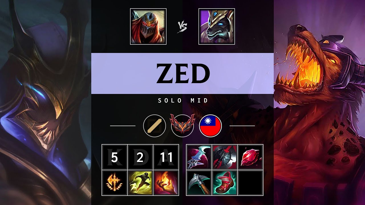Zed Mid vs Nasus - TW Grandmaster Patch 25.10
