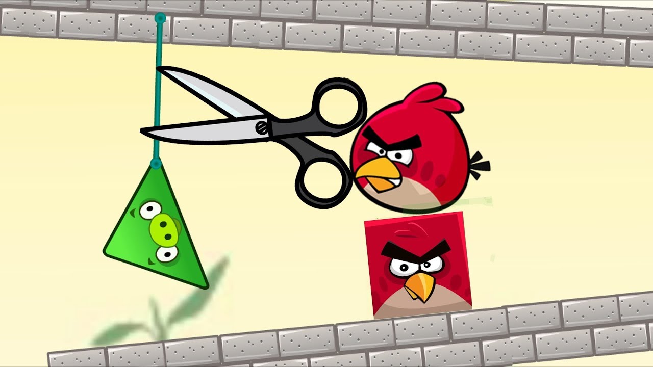 Angry Birds Pigs Out - MAD ANGRY BIRDS CUT ROPE AND KICK BAD PIGGIES!!