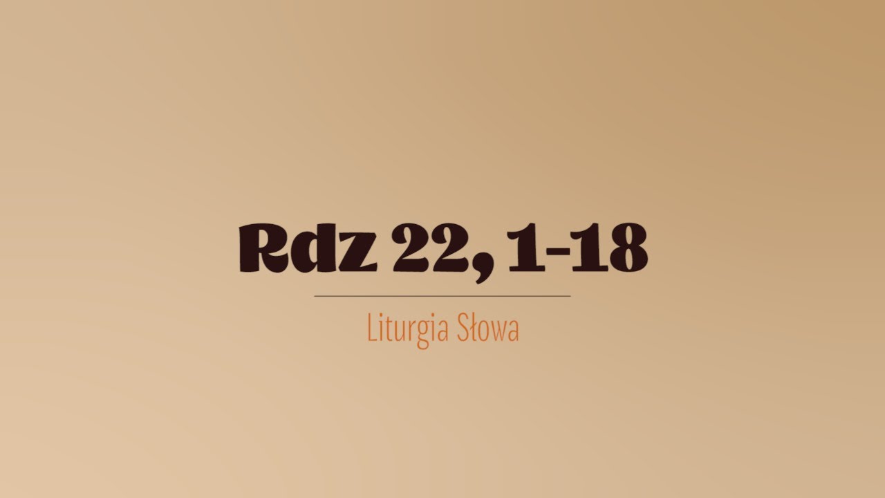 #WigiliaPaschalna | 4 kwietnia 2026 | Czytanie drugie | (Rdz 22, 1-18)