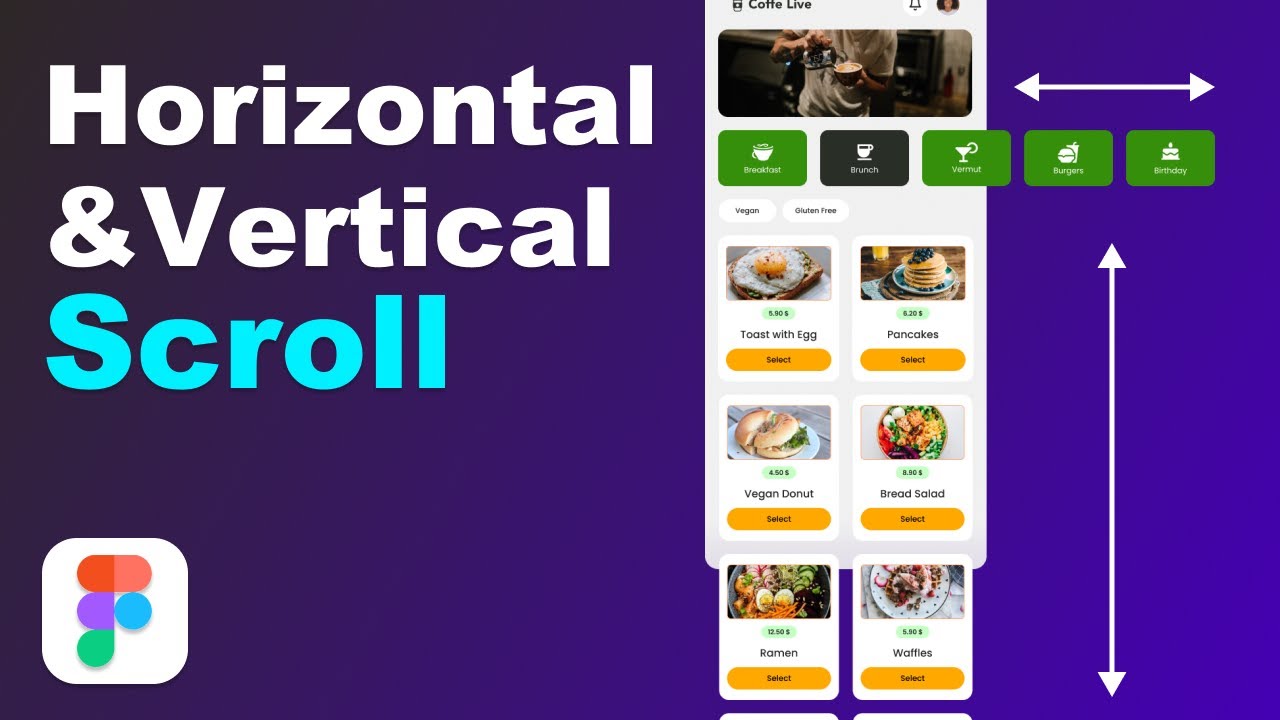 Scroll horizontal y vertical en Figma