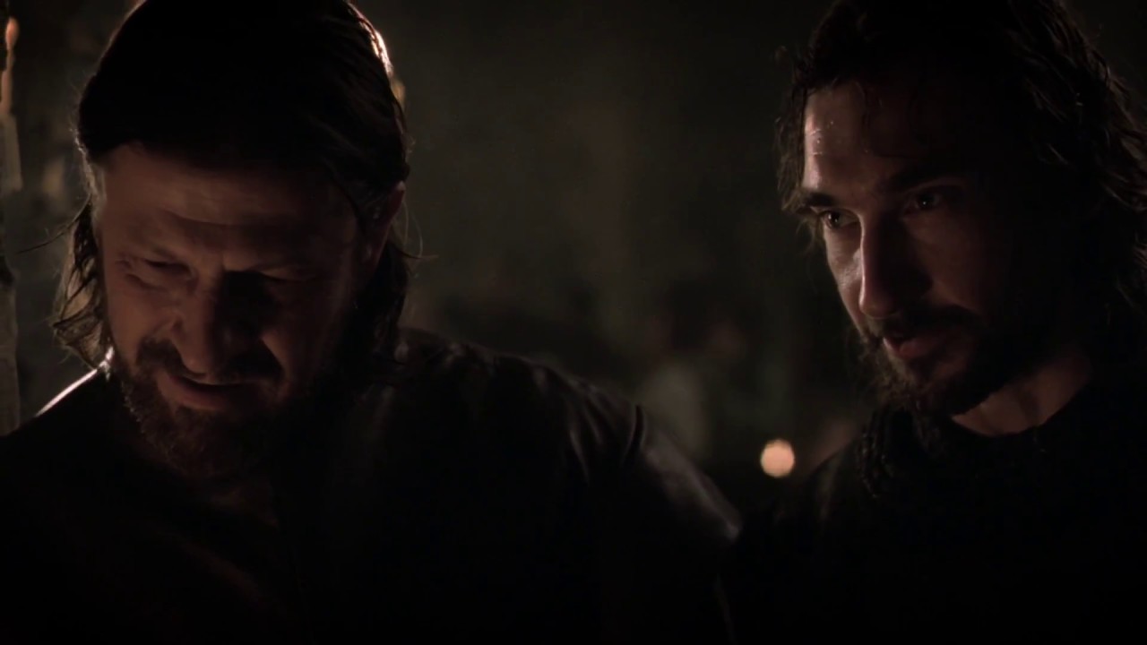 Game of Thrones Benjen Stark attends dinner at winterfell S01E01
