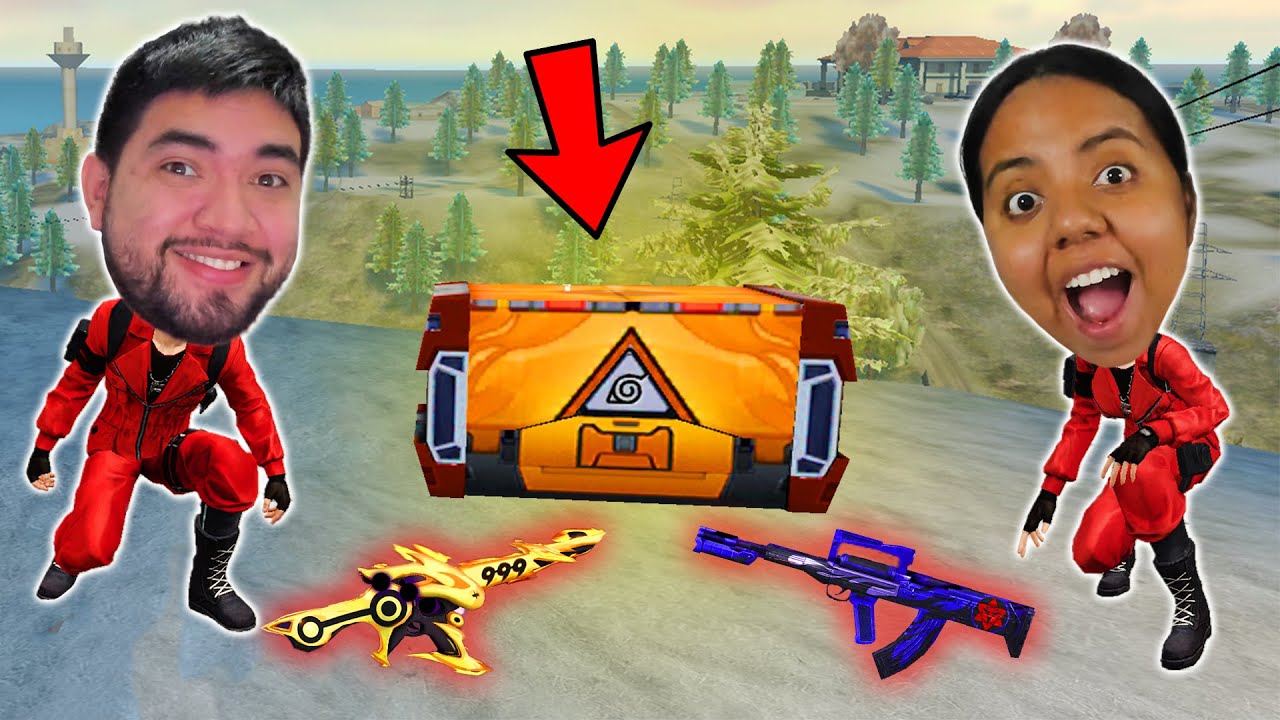 RETO: SOLO PODEMOS LOOTEAR LAS NUEVAS CAJAS DE NARUTO EN FREEFIRE 😱