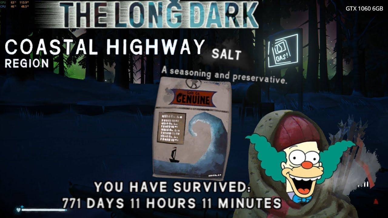 The Long Dark (25.01.2026) Survival, Pilgrim: 771 Days 11 Hours 11 Min. - FPS Test w  GTX 1060 6GB