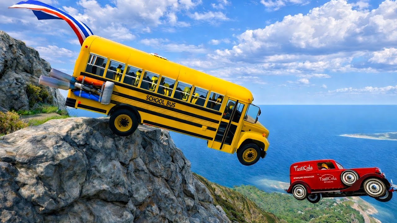 Car vs dangerous Cliff mountains 💥 | Beamng Drive #73!