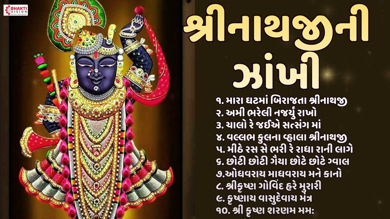 શ્રીનાથજીની ઝાંખી | શ્રીનાથજી ભજન | Top 10 Shrinathji Bhajan | Gujarati Bhajan | Shrinathji Ni Zakhi
