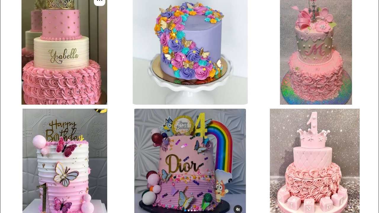 Потрясающий торт с кремом 🎂 — идеальный вариант для дня рождения девочки, воплощение элегантности.