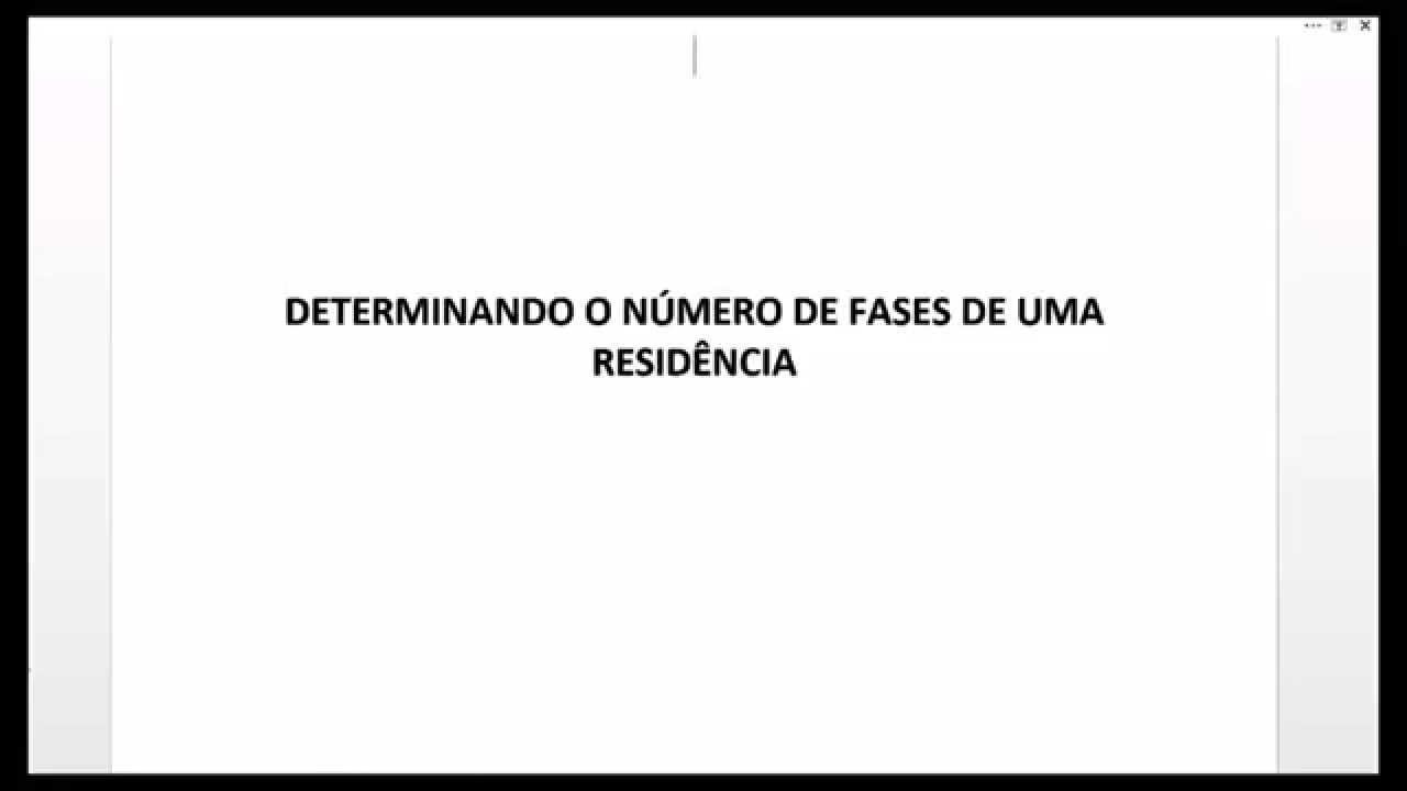 3. Determinando o número de fases de uma residência - Teoria