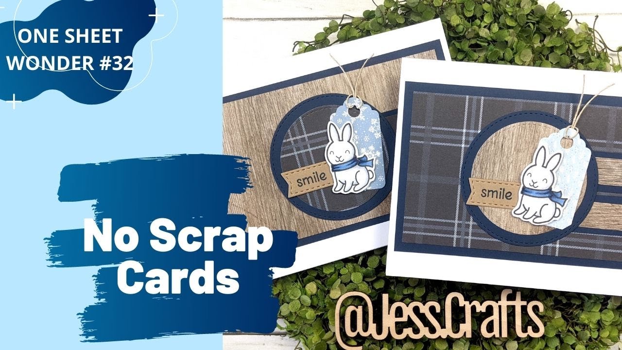 6x6 Paper with No Scraps | One Sheet Wonder Winter Cards