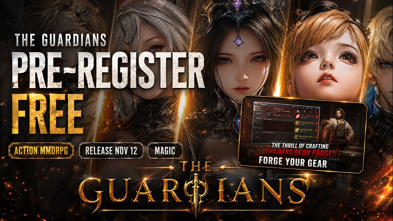 THE GUARDIANS Pre-Register Guide: Free Rewards, Nov 12 Launch (Action MMORPG)