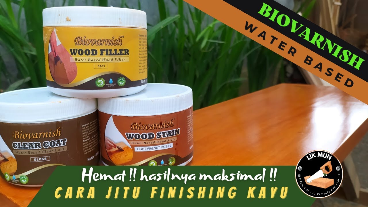 Finishing kayu menggunakan BIOVARNISH water based | solusi keindahan serat kayu