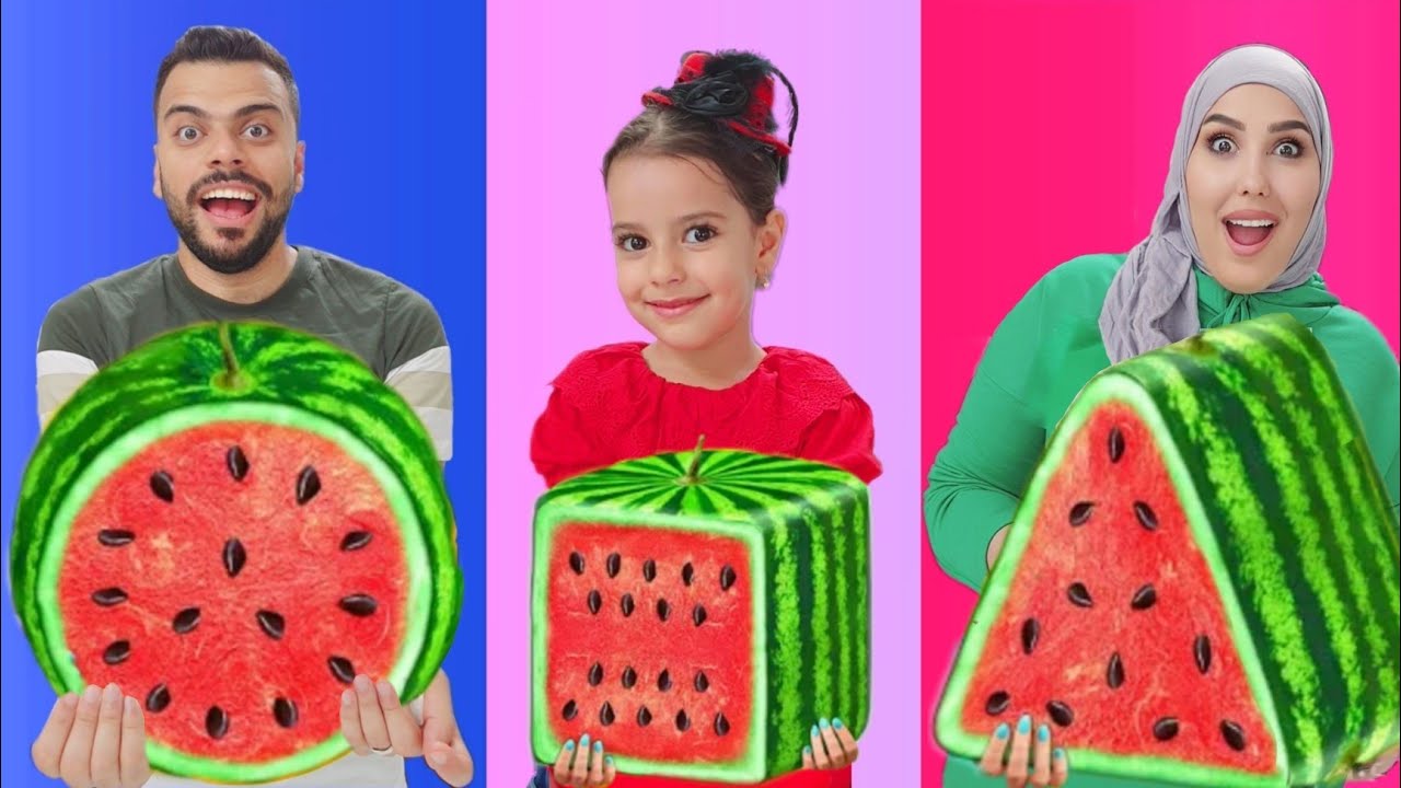 تحدي الاكل بنفس الأشكال الهندسية