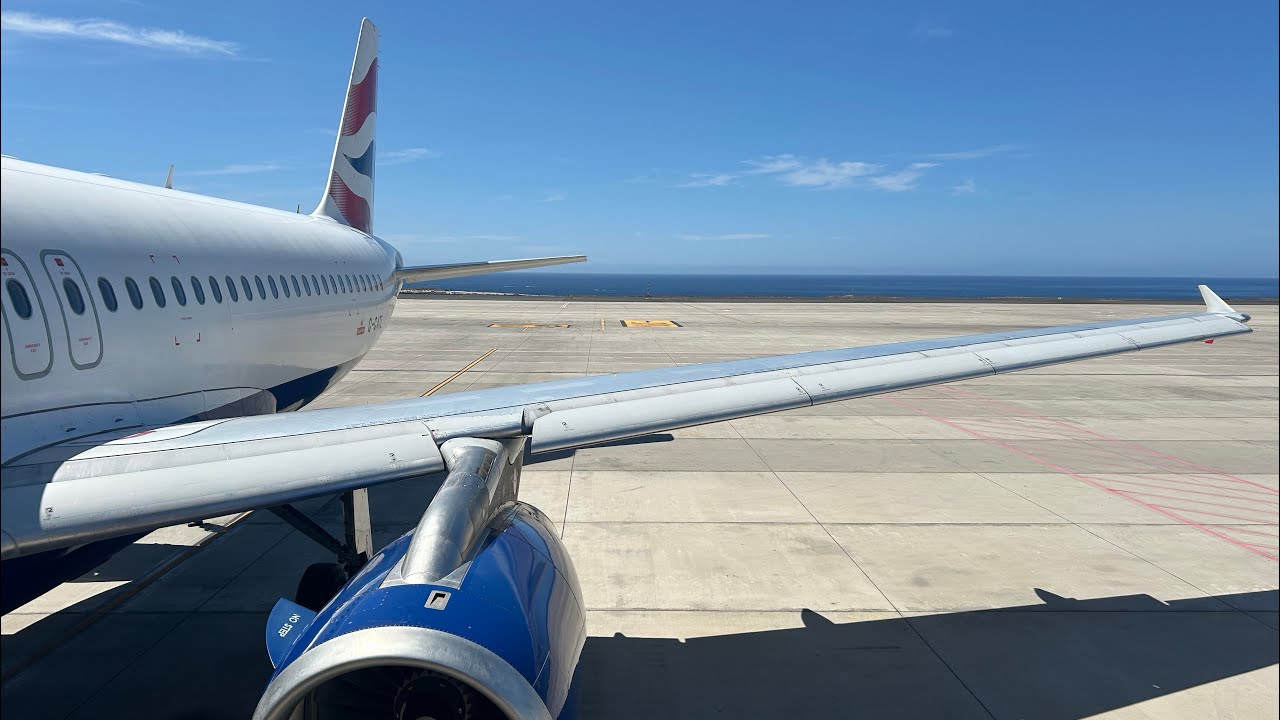 BA Euroflyer Airbus A320-232 Lanzarote to London Gatwick *Full Flight*