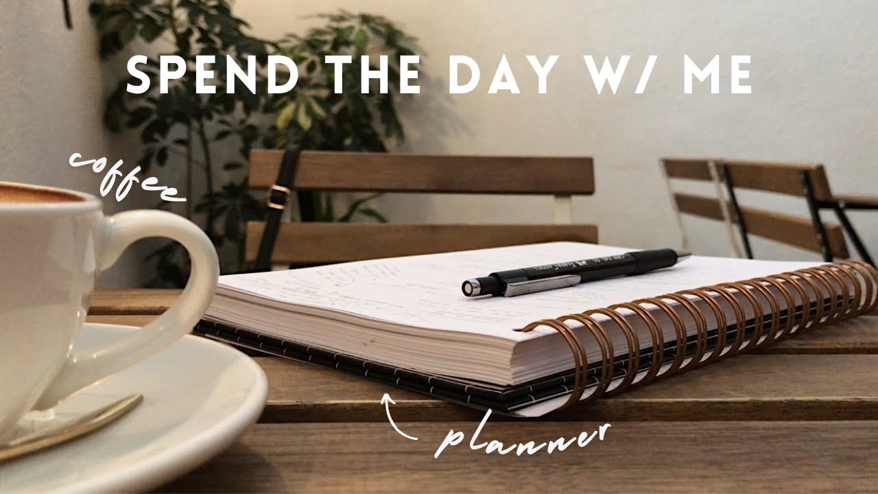 SPEND THE DAY W/ ME: solo coffee date, lots of planning & abs routine | *aesthetic* CAFE VLOG