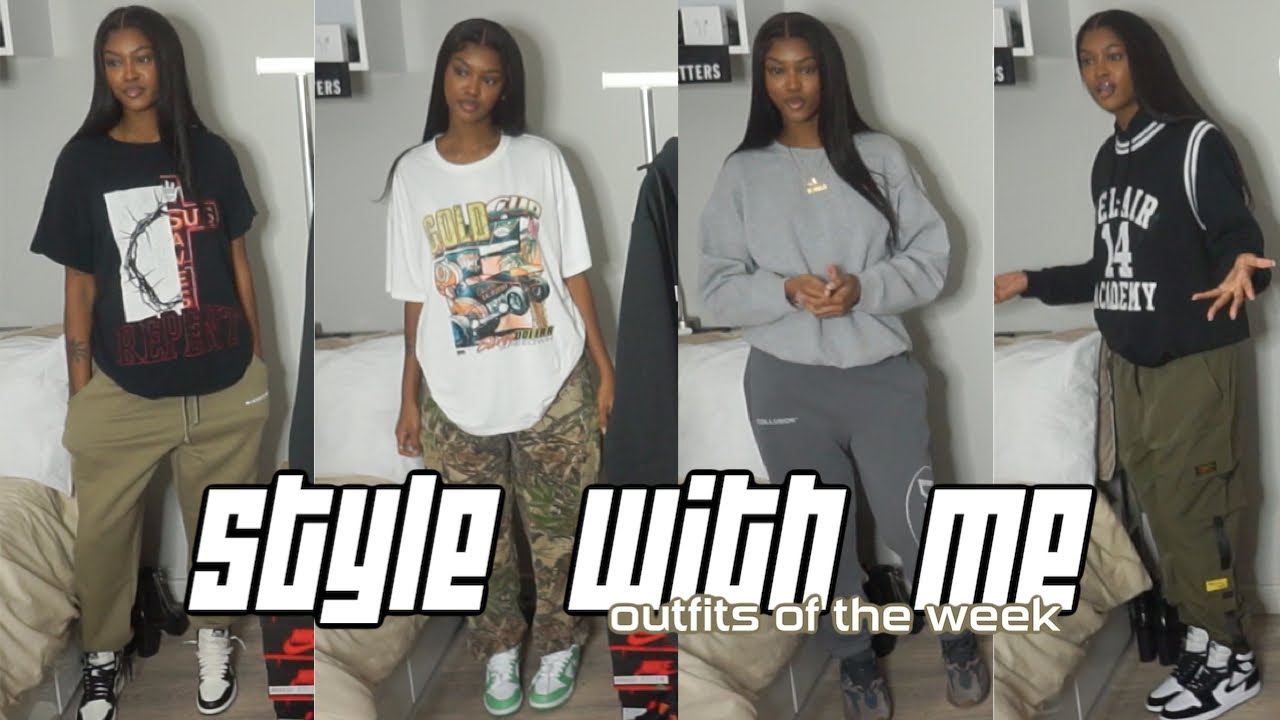 style with me: outfits of the week (streetwear/casual outfit inspo)