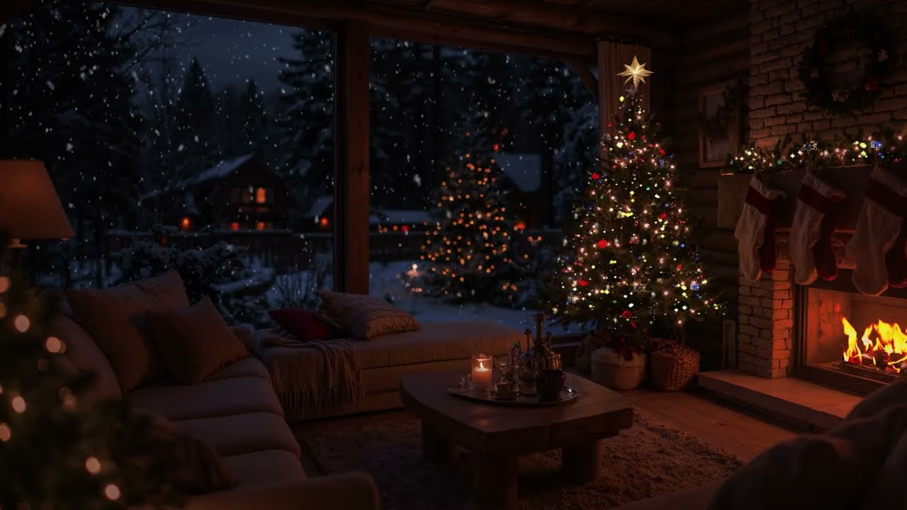Cozy Winter Fireplace Ambience – Relaxing Sounds for Sleep